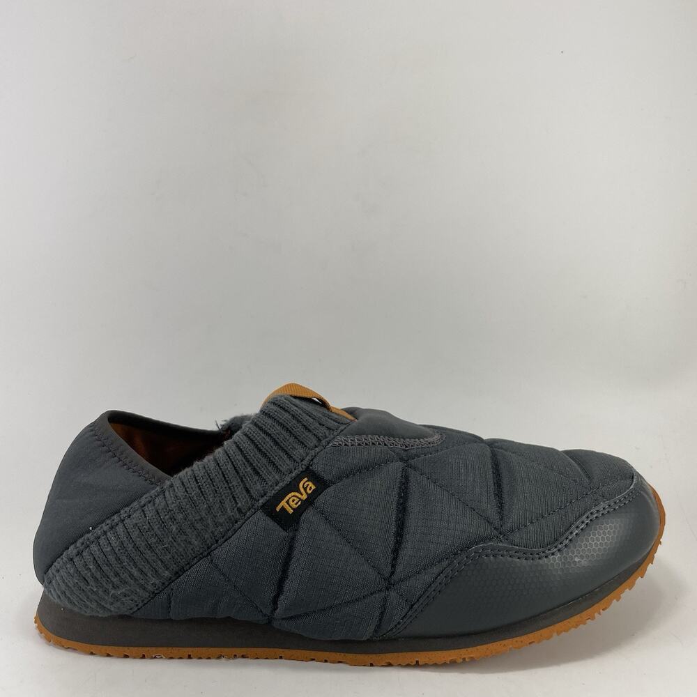 Teva ReEmber Mens Size 9 Dark Shadow Gray Quilted Camp Slipper Shoes Moccasins